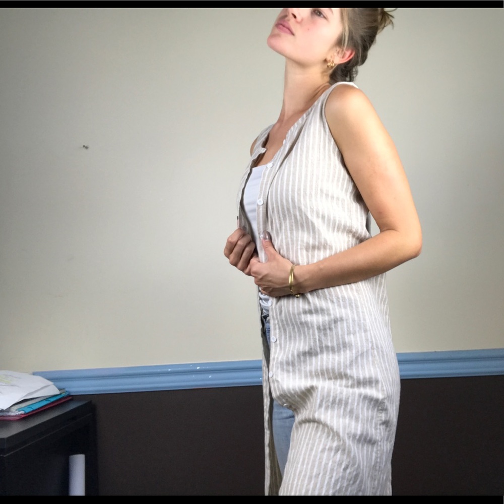 Creams and white dress/cardigan